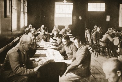 La Sala di Lettura, Dorchester, illustrazione da Prigionieri tedeschi in Gran Bretagna da English Photographer